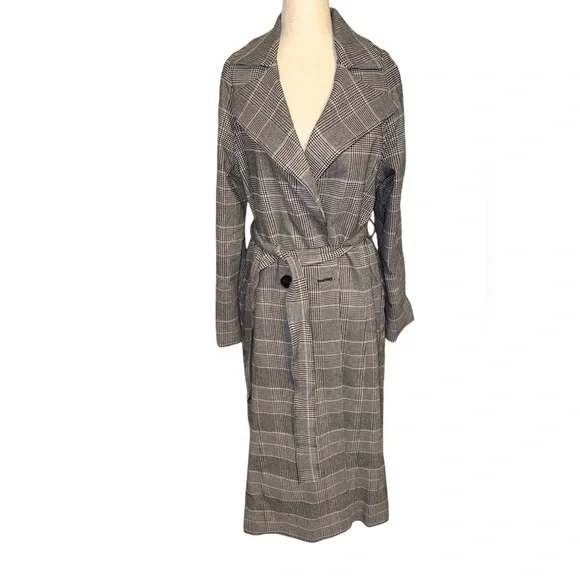 TOME Collective Houndstooth Trench Coat - Picture 7 of 8